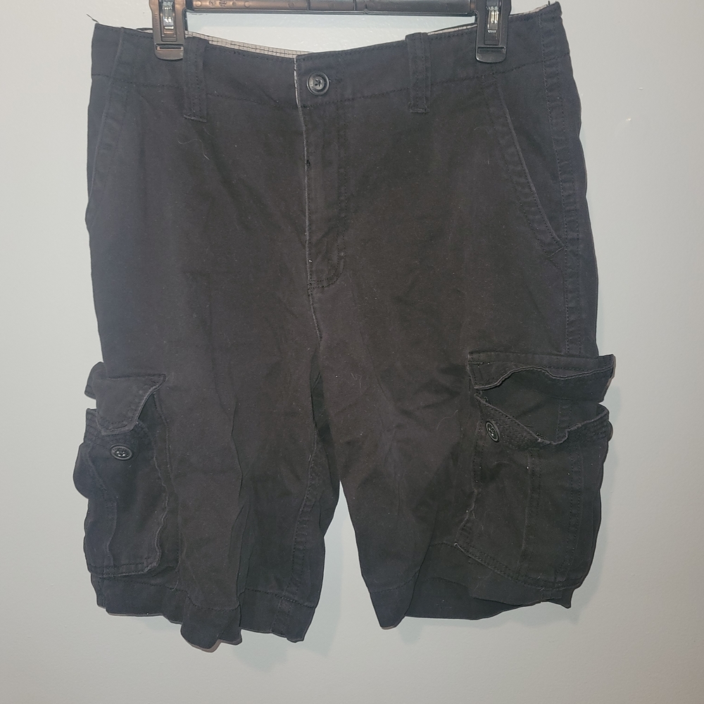 Men's Black Cargo Shorts